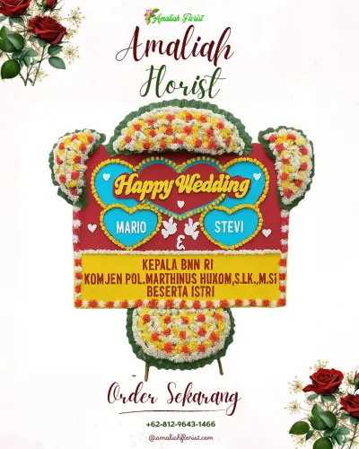 Karangan Papan Bunga Pernikahan di Astana Anyar